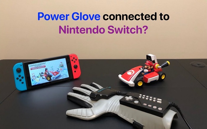 任天堂Power Glove手套被改造来玩 Switch版《马力欧赛车：家庭赛道》