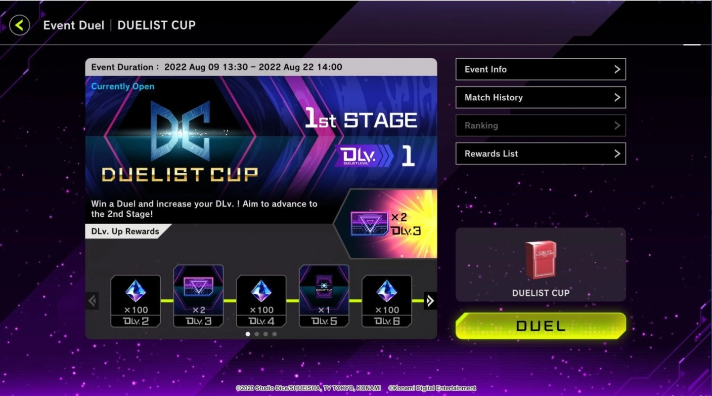 《游戏王》卡牌对战《Yu-Gi-Oh！ Master Duel》全新更新，「Duelist Cup」争夺最强决斗者殊荣