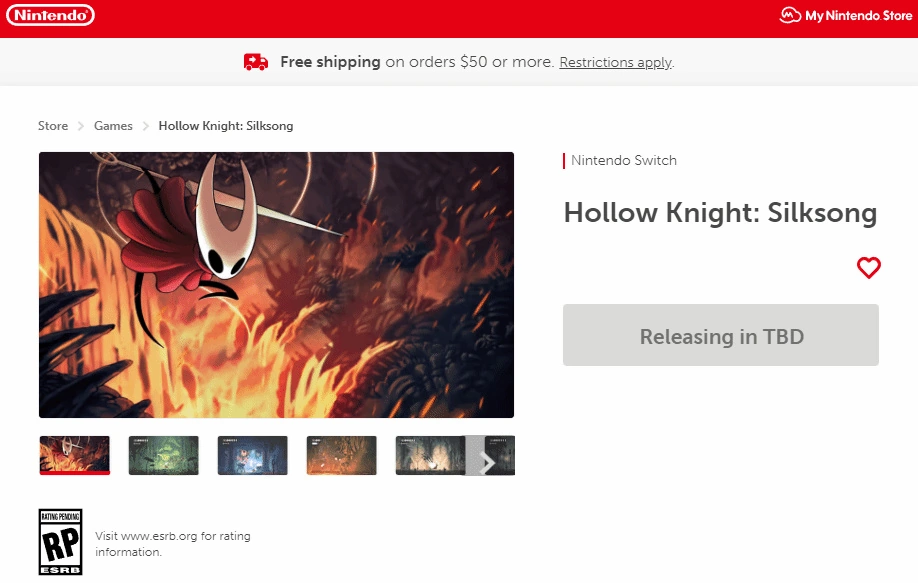 《空洞骑士：丝之歌》已上架 eShop，任天堂有望在下周召开直面会