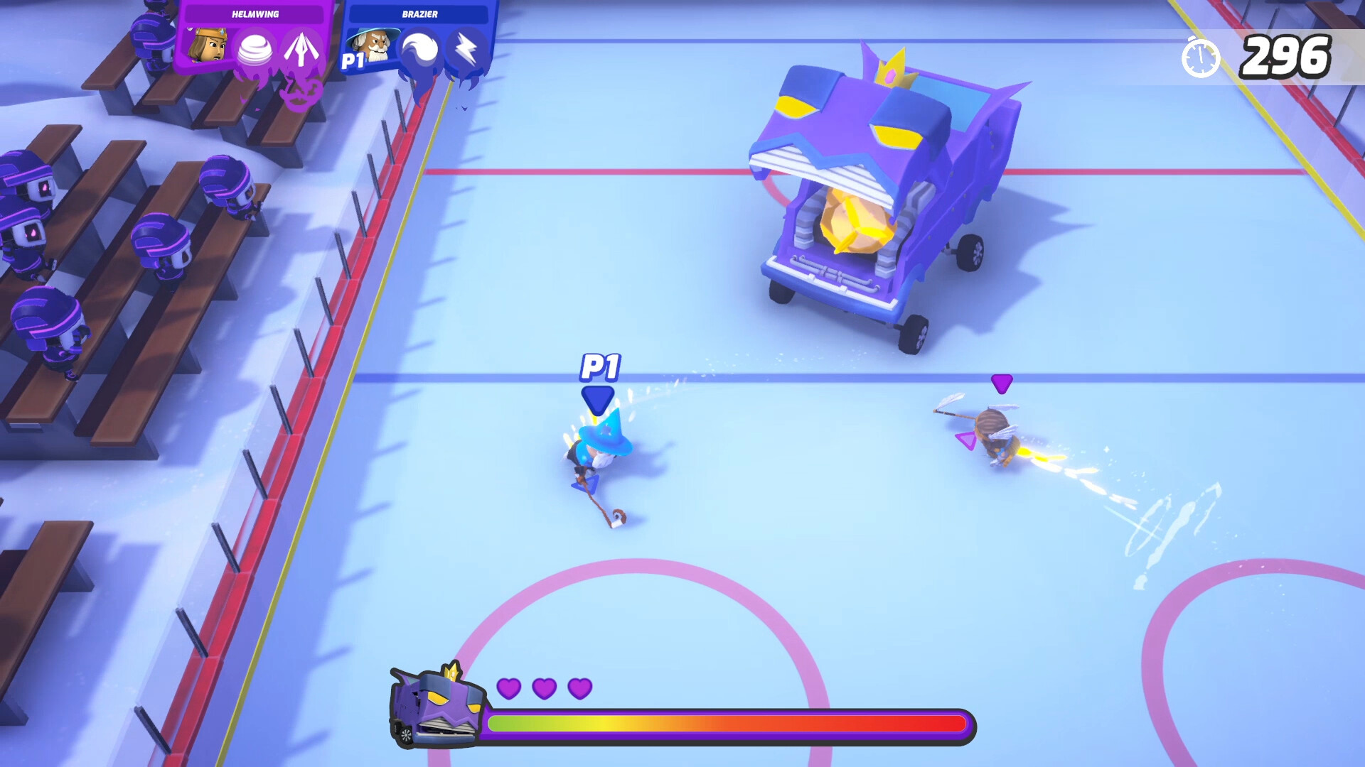 动作游戏《冰球大莽斗》今日首次公开展开3V3的冰上曲棍球赛！