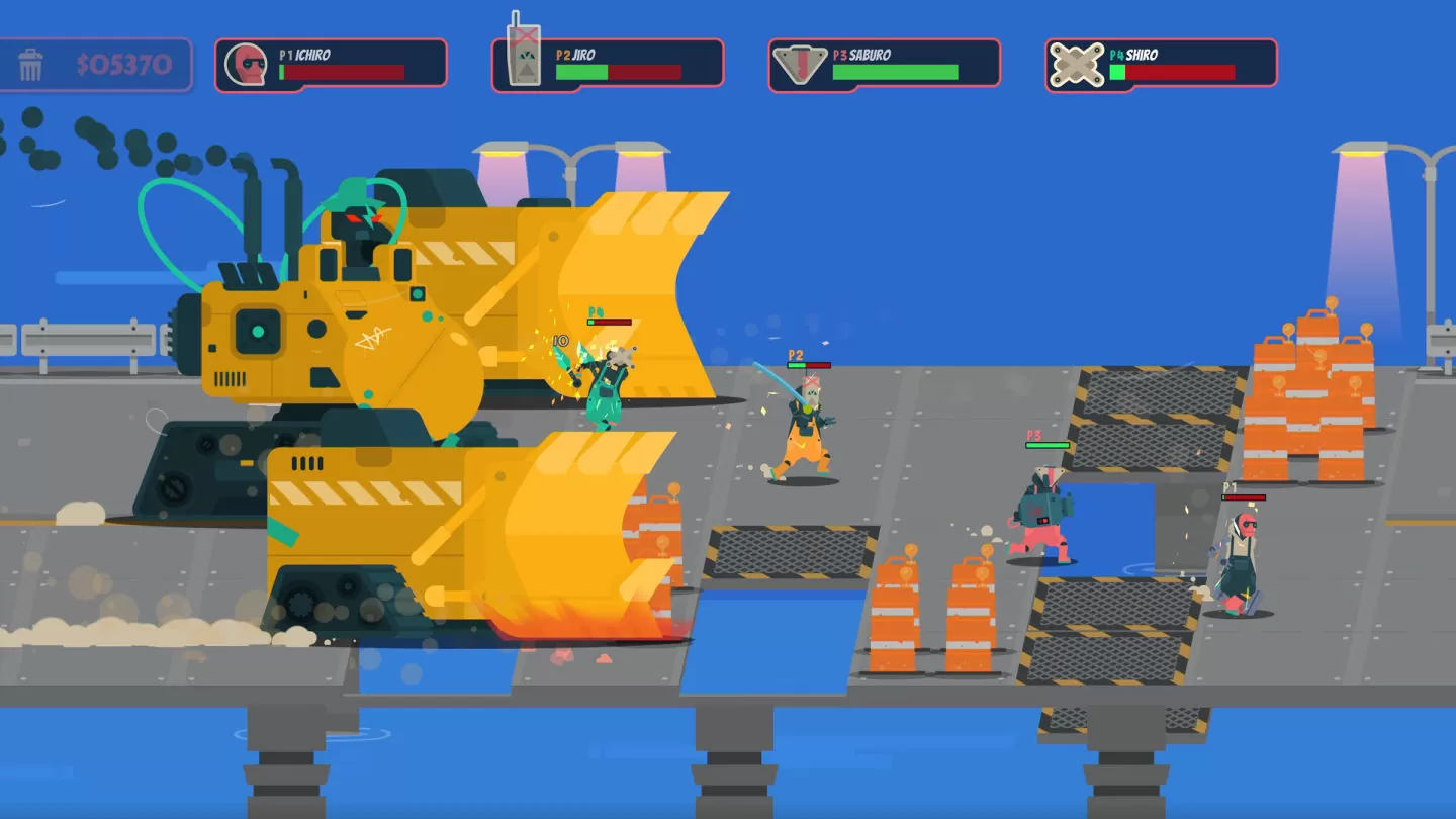 2D 格斗动作《PixelJunk Scrappers Deluxe》7/27 发售，把挡路的家伙通通扔进垃圾车！