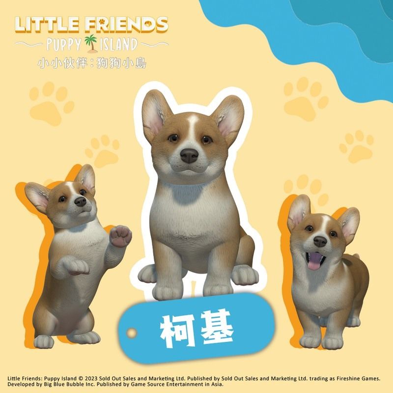 模拟宠物养成新作《小小伙伴：狗狗小岛》公布登场品种狗狗介绍