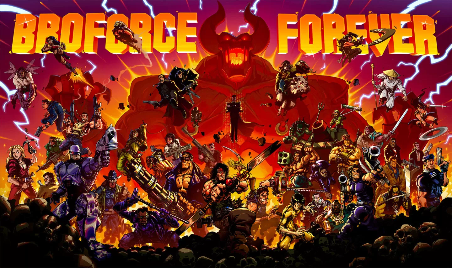 向像素动作游戏《Broforce》免费大改版今日来袭！ 「Broforce Forever」6个兄贵、4大挑战等你玩