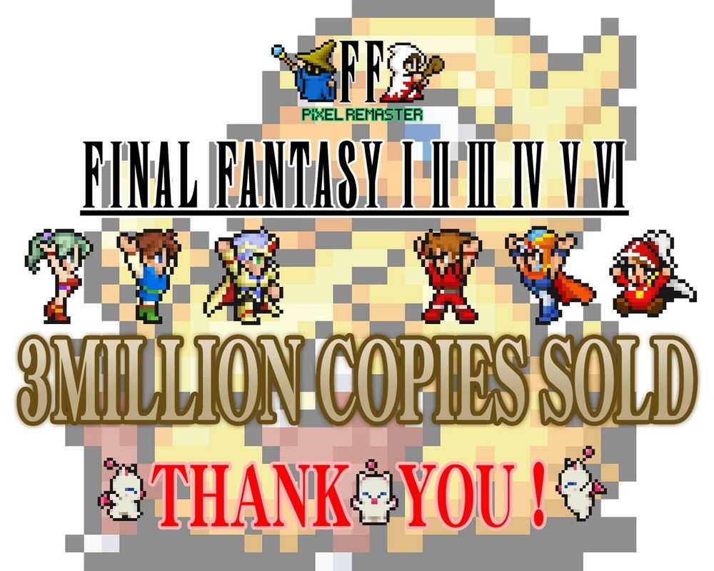 《最终幻想 像素复刻版 I-VI 合集》系列全球累计销量突破 300 万套