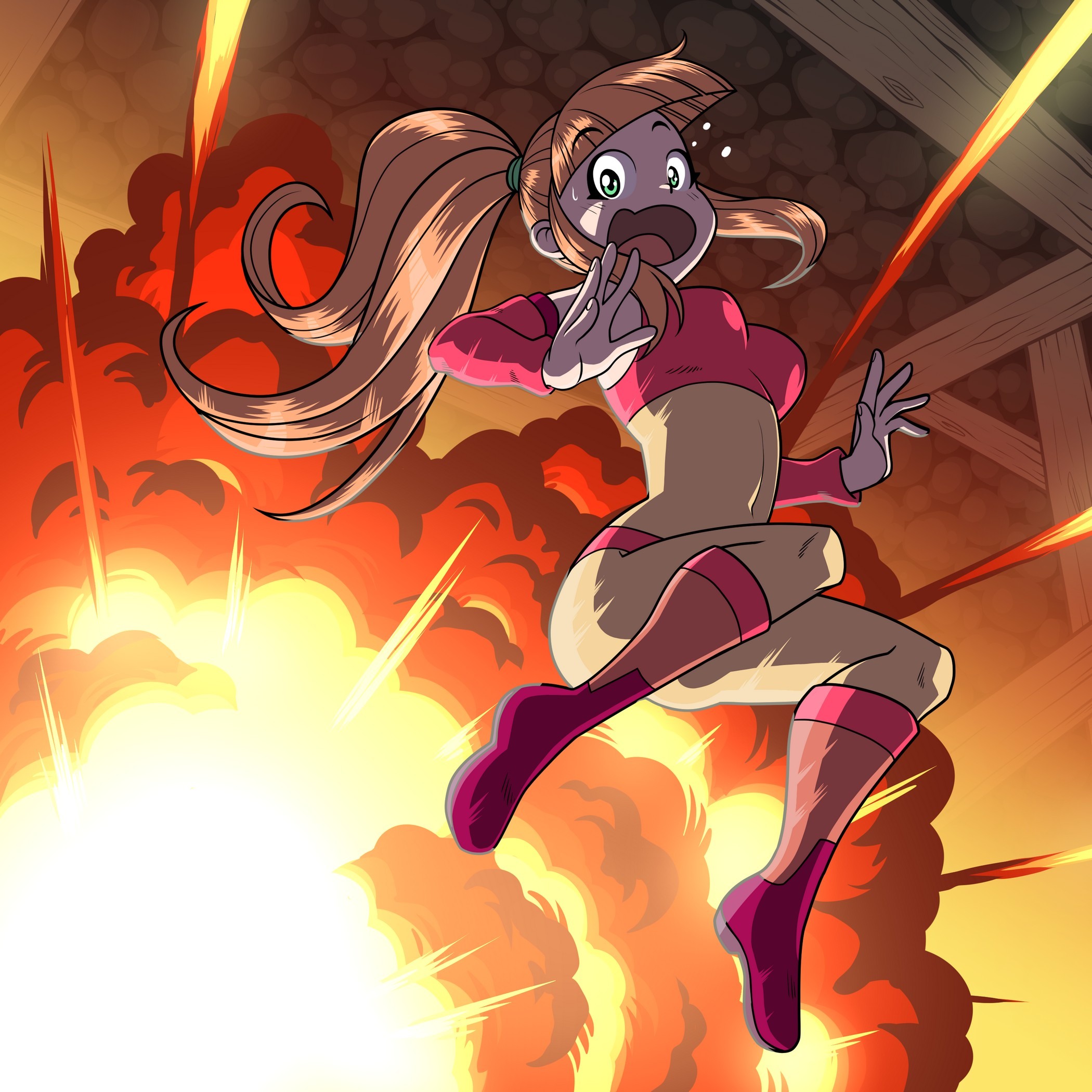 《闪耀火焰》中文版 10/12 登陆亚洲 Switch / Steam 平台 青春少女勇闯超级英雄模拟训练！