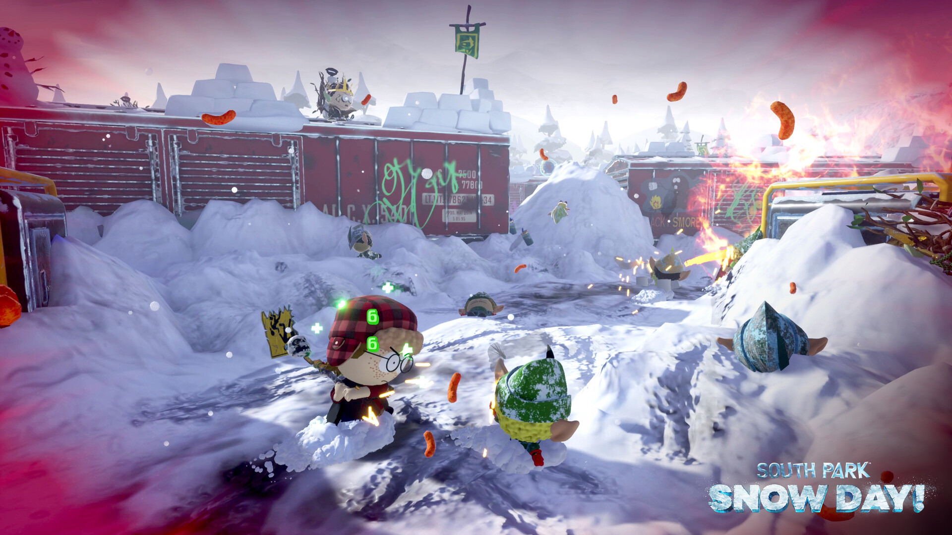 3D 合作游戏《南方四贱客：下雪天！ 》曝光新玩法展示影片 一探疯狂的战斗特色！