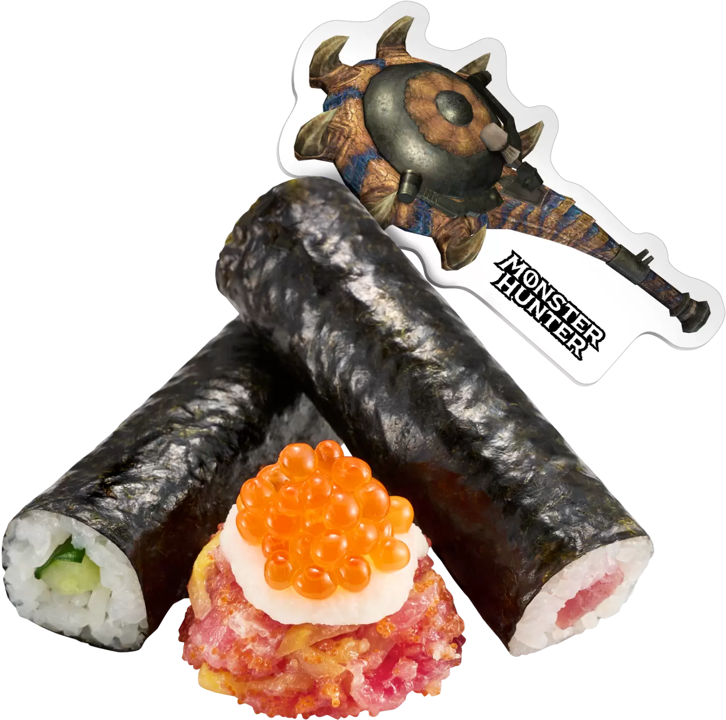 《怪物猎人》x 日本寿司郎合作活动 3/27 开跑，吃美味限定菜单抽冷冻鲔鱼大剑背包！