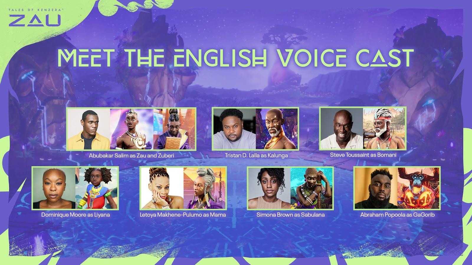 《肯泽拉传奇：ZAU》公开英语和史瓦希里语配音员阵容