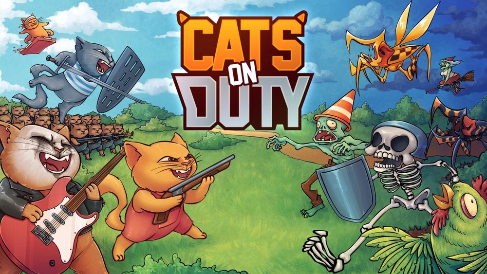 即时战略塔防三消游戏《喵喵大战死剩种 Cats on Duty》亚洲版 9 月 5 日发售
