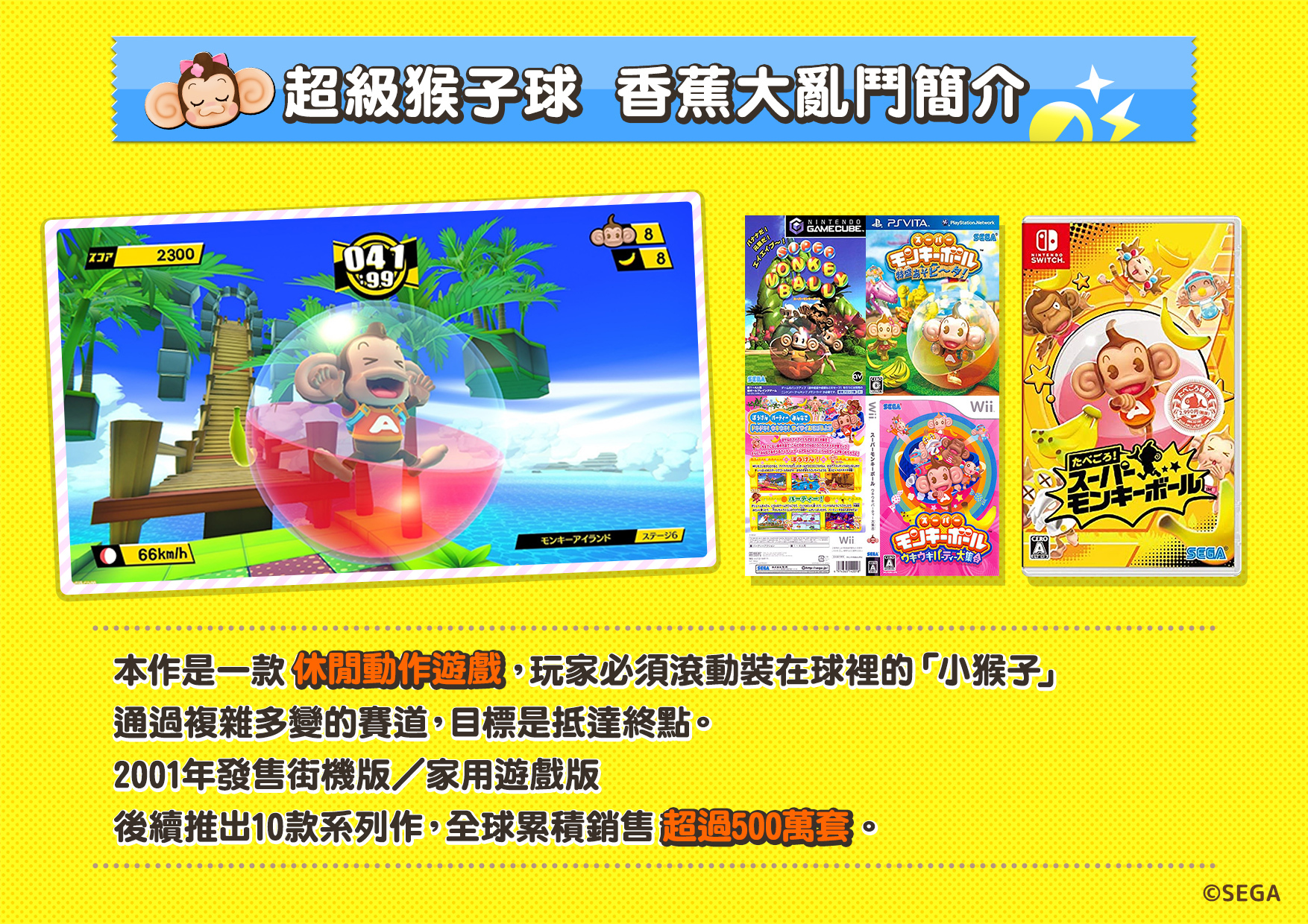 16 人线上对战！ 《超级猴子球 香蕉大乱斗》中文实机游玩影片亮相