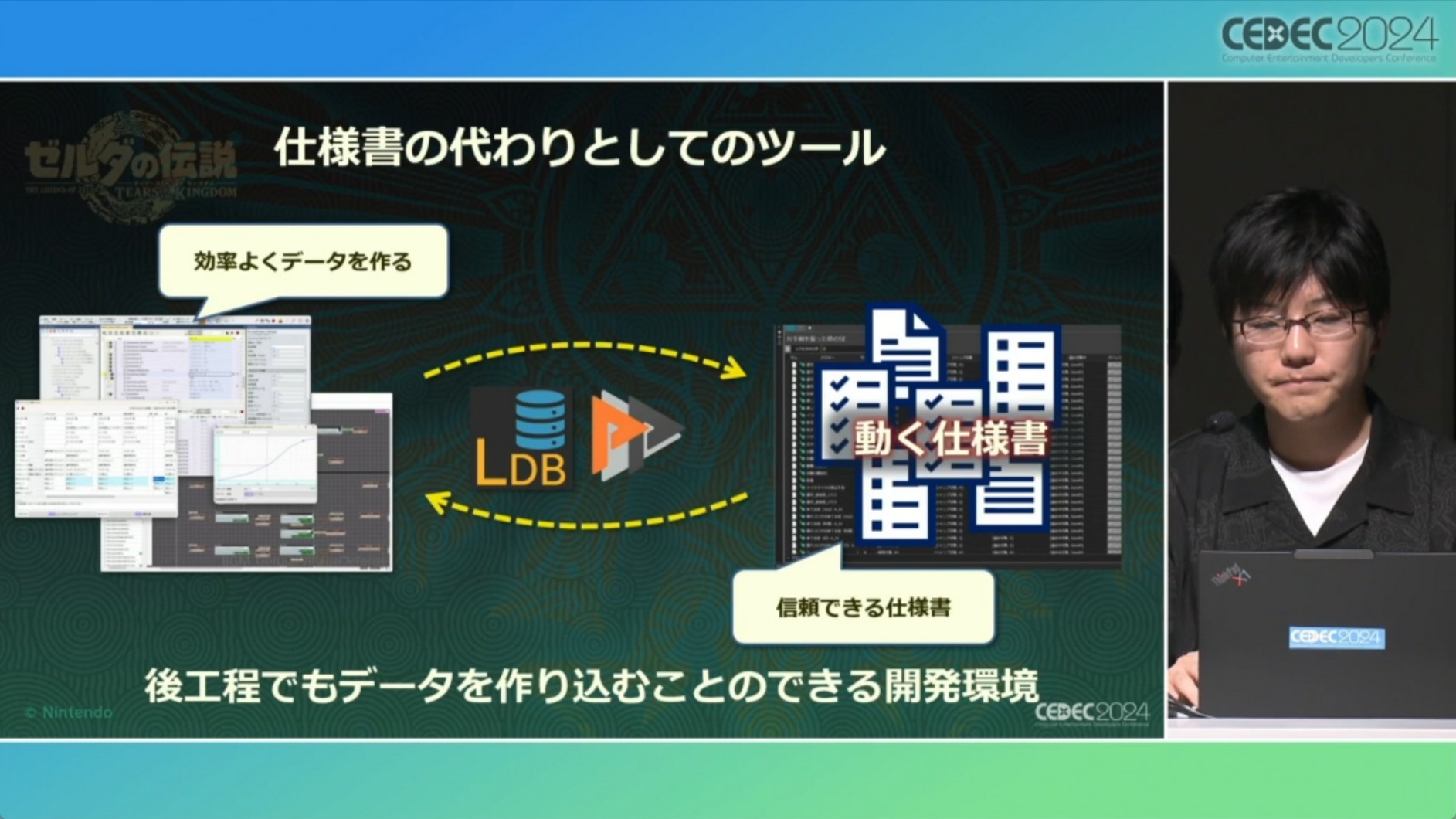 【CEDEC 24】《塞尔达传说 王国之泪》打造「可动的规格书」重构开发环境