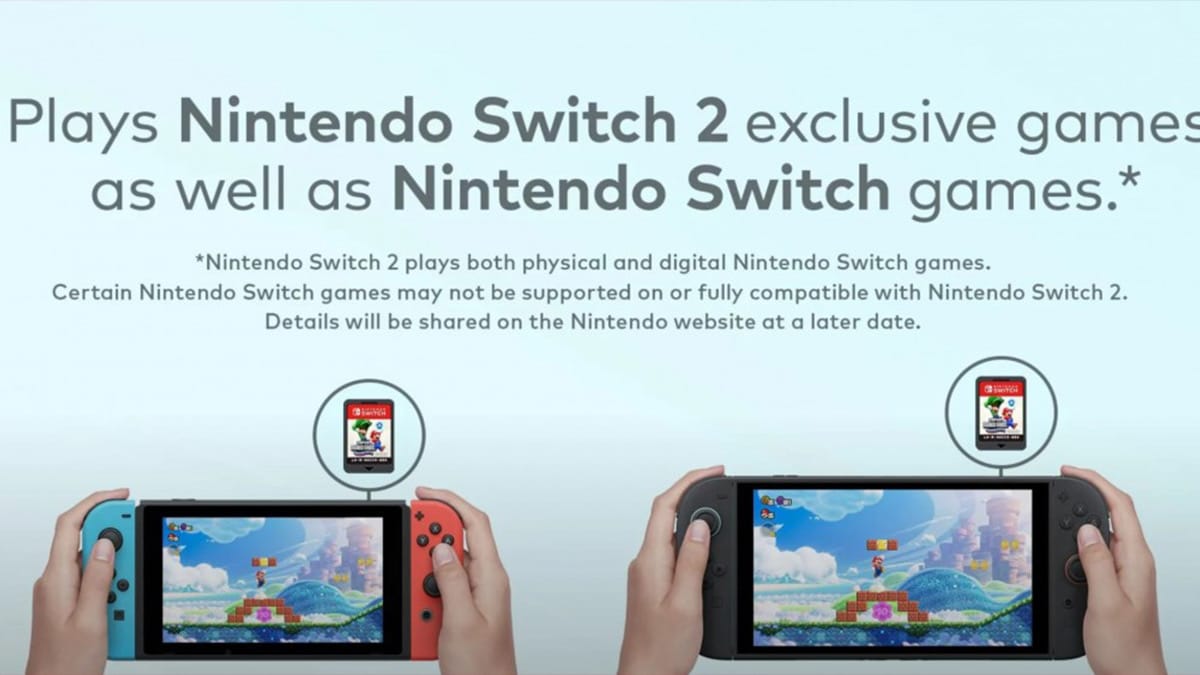 任天堂提醒 部分Switch游戏不相容于 Switch 2 主机